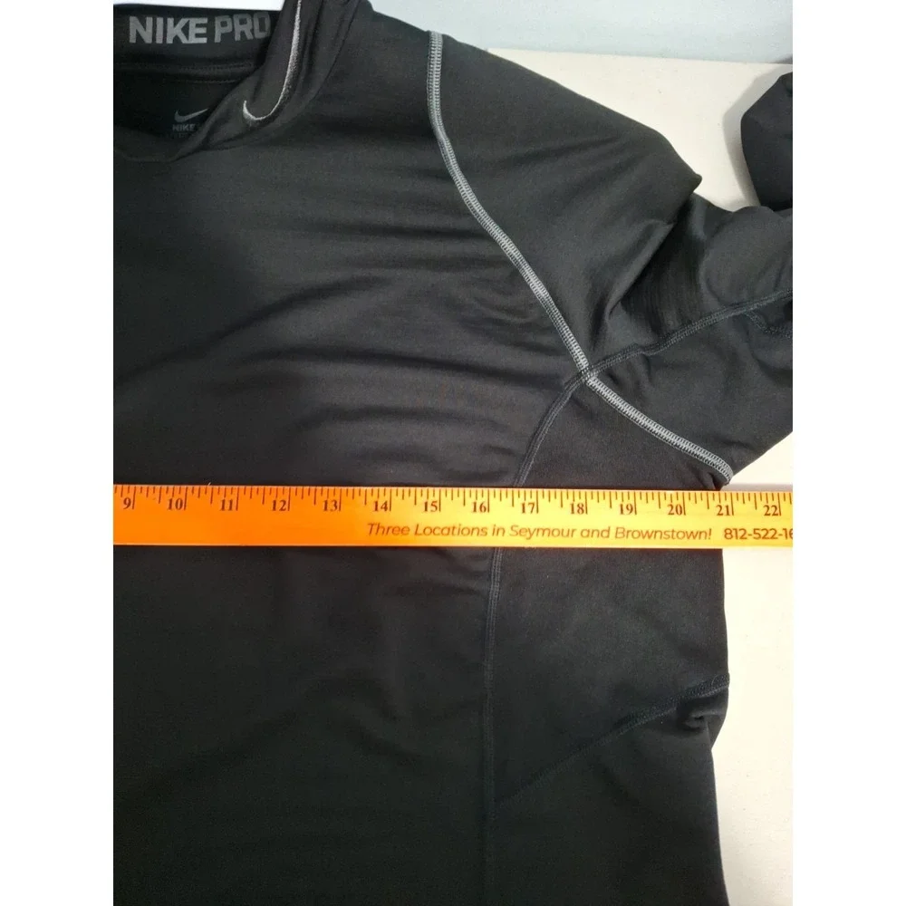 Nike Pro Hyperwarm Fitted Large Black Compression Shirt